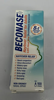 Beconase 8 in 1 Hayfever Relief Nasal Spray (100 Spray Bottle)