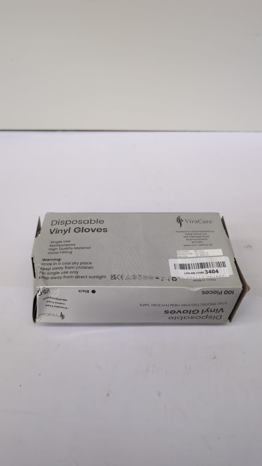 100 pieces Black Disposable Gloves Large | Black Nitrile Gloves Large