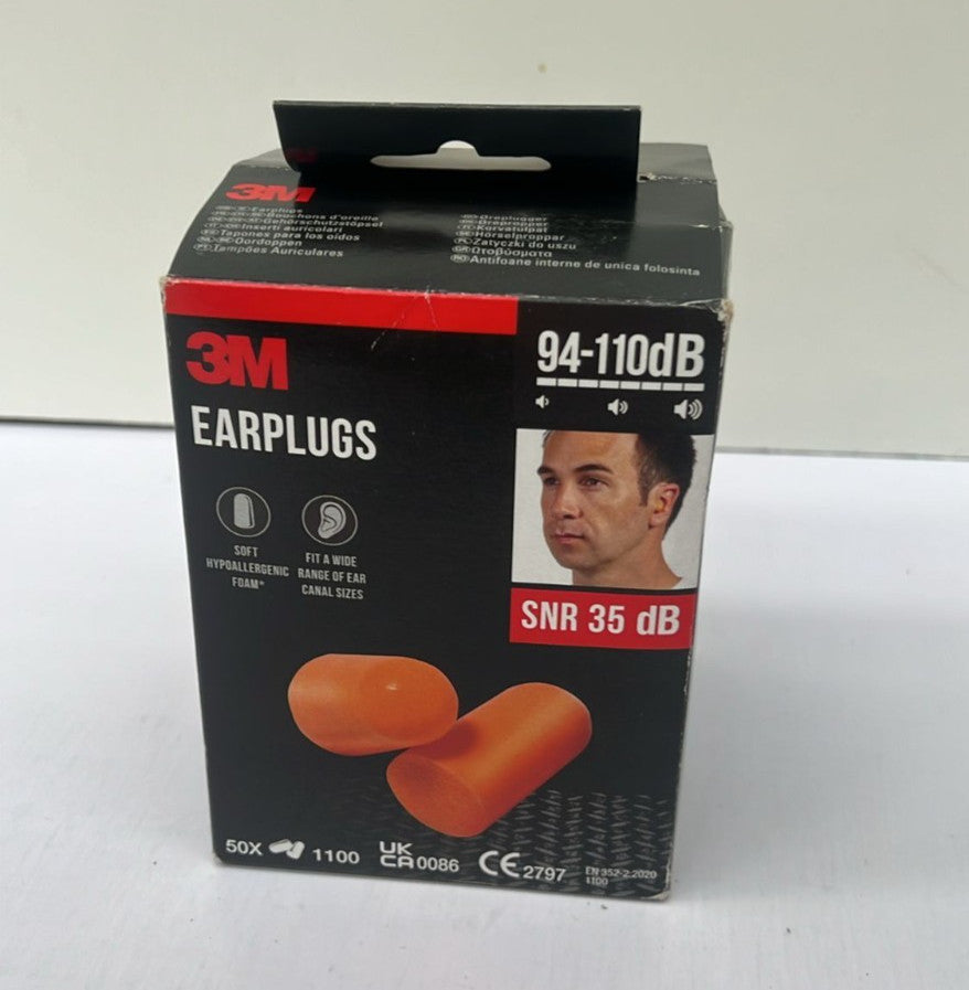 3M 1100 Earplugs from We Want Your Ears, Soft Foam Ear Plugs, 35dB SNR Earplugs