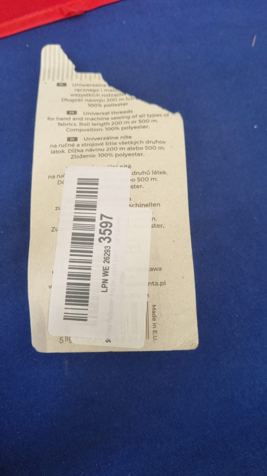 Strong Polyester Pro Sewing Thread Many Colours Finest Light Brown (box damaged)