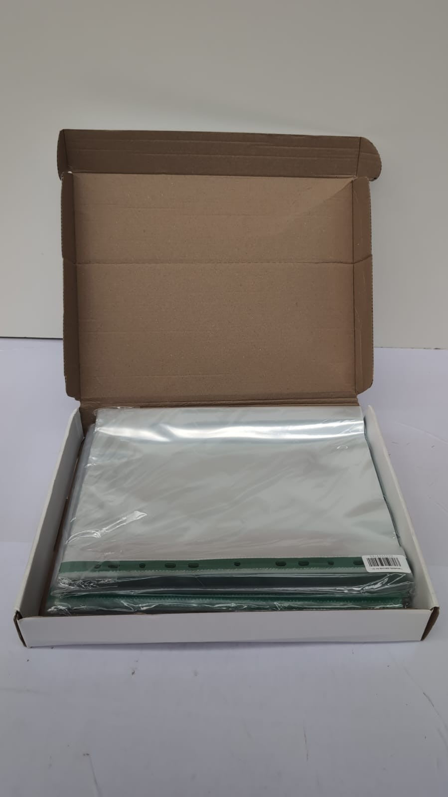 Punched Poly Pockets, A4 Glass Clear, 200 Durable Plastic Wallets