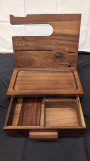 Semiocthome Walnut Wood Phone Docking Station with Drawer(BOXDAMAGED)