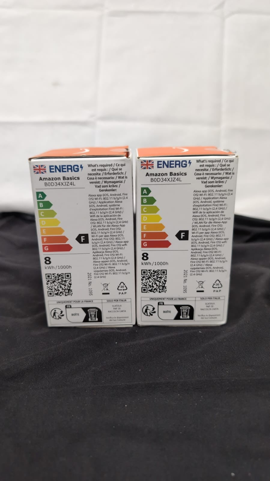 Amazon Basics Smart A19 Multicolor LED Light Bulb, B22 Base 8W (2 Packs)