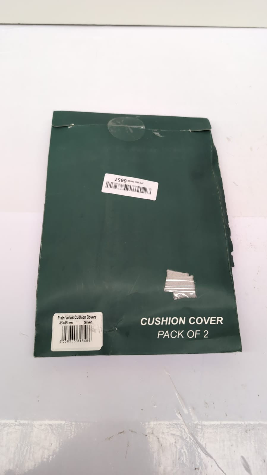 Cushion Covers 45 x 45 2Pack  Velvet Throw Pillow Cases ,silver(pack damaged)