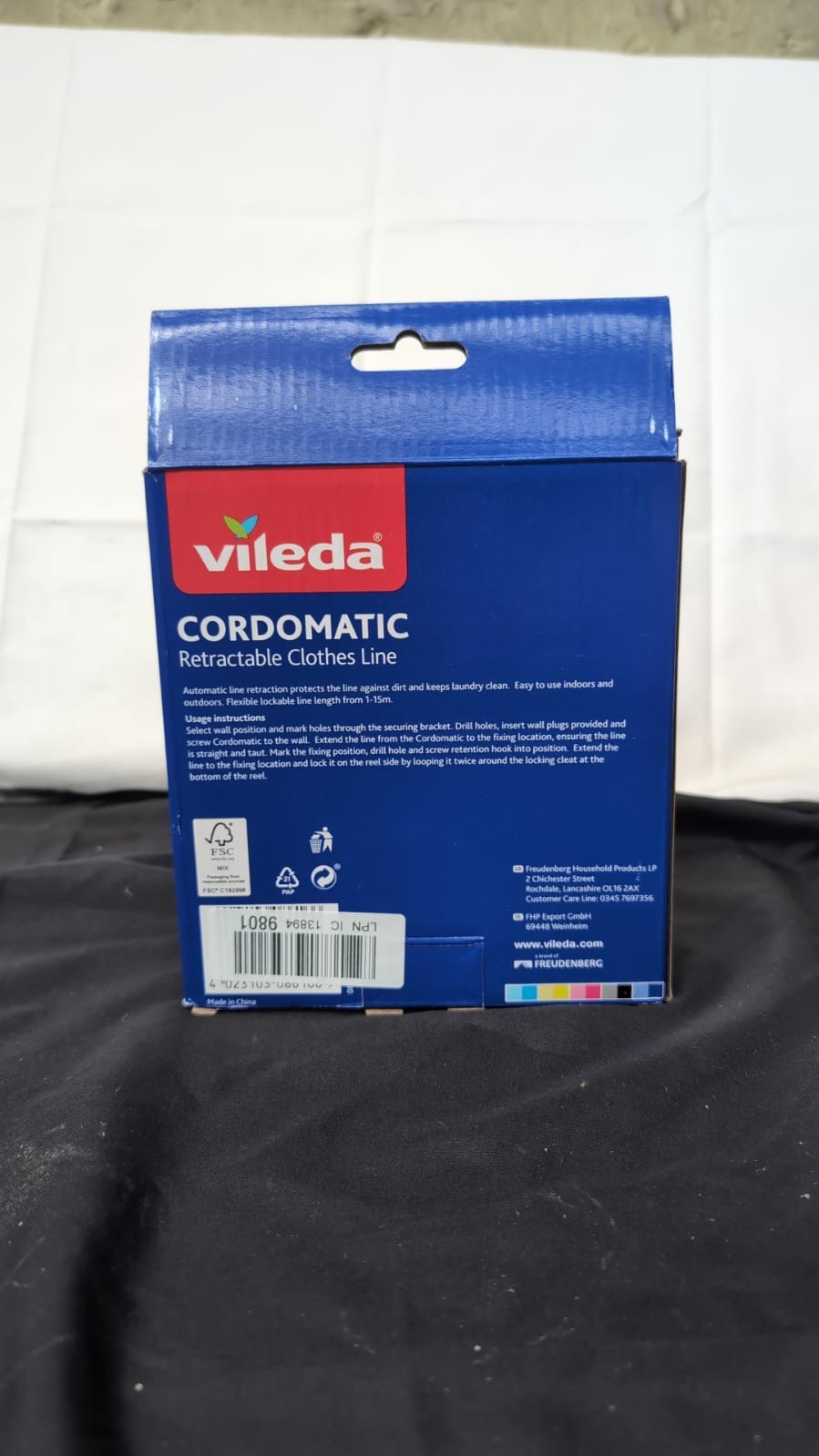 Vileda Cordomatic Retractable Washing Line with 15m Outdoor Clothes Line