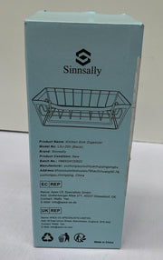 Sinnsally Sink Caddy Tidy Organiser with Self Draining Tray,Sponge Holder