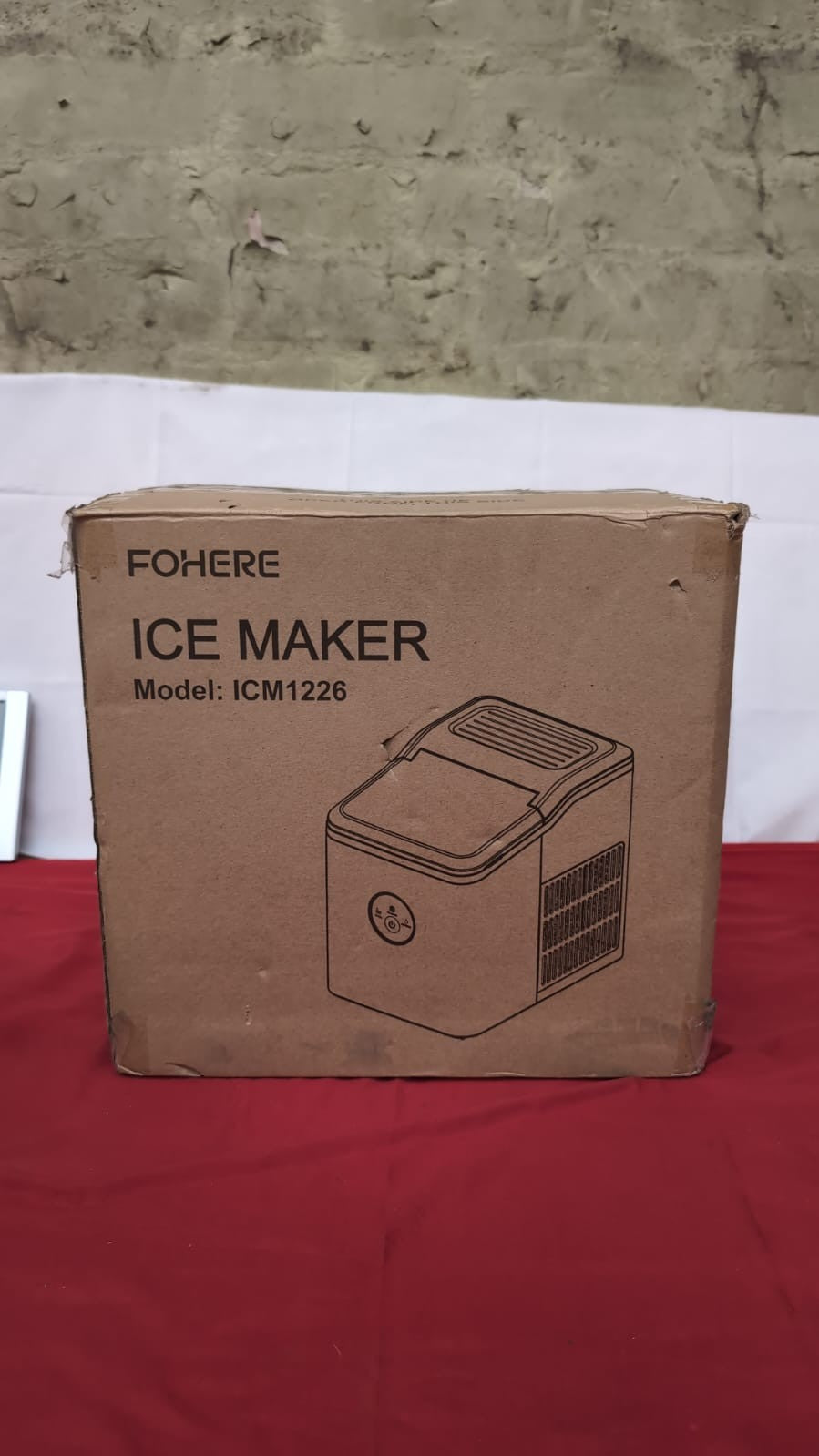 FOHERE Ice Maker Machine Countertop,Ice Ready in 5 Mins, 2 Bullet Ice (USED)