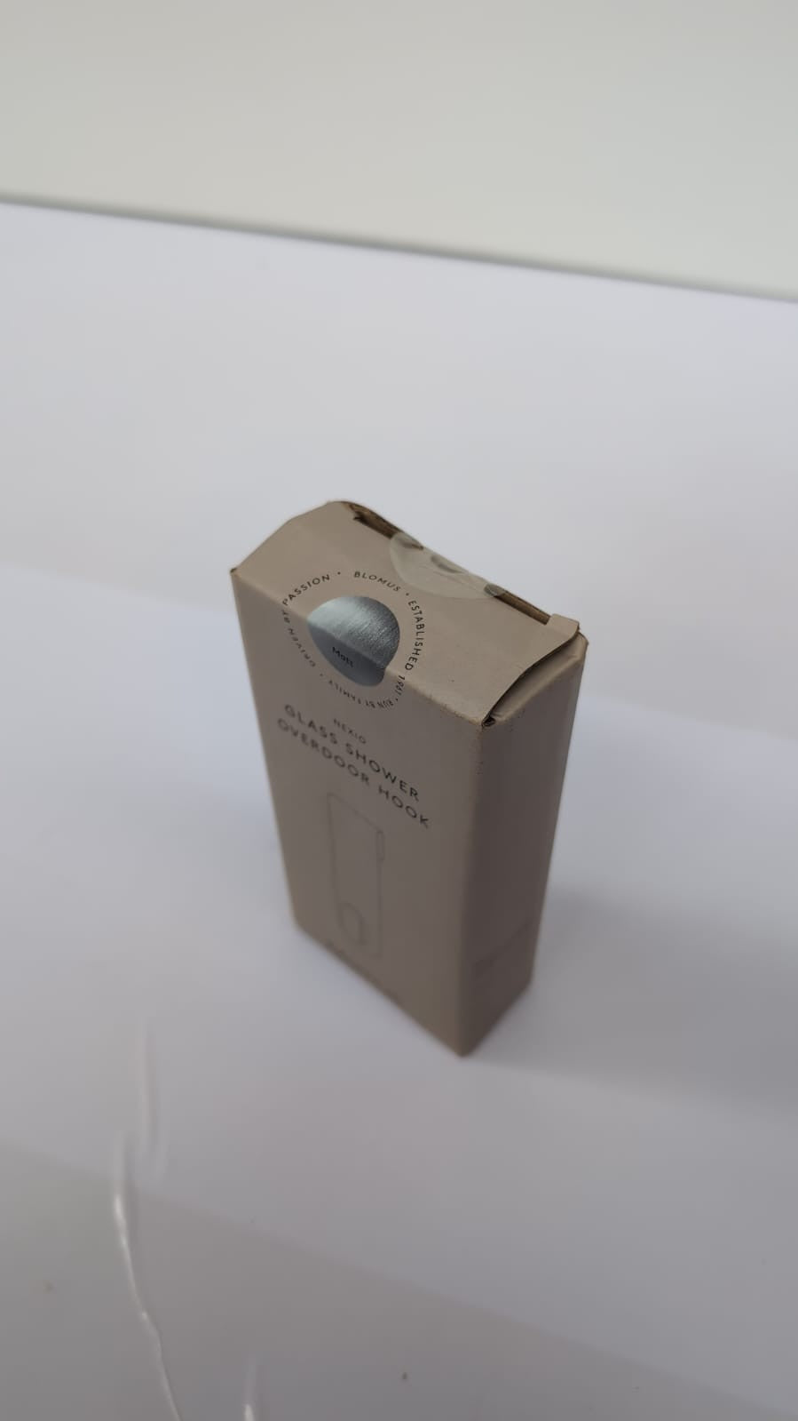 Blomus  Hook for Glass Shower Panels, Silver Matte( box damaged)