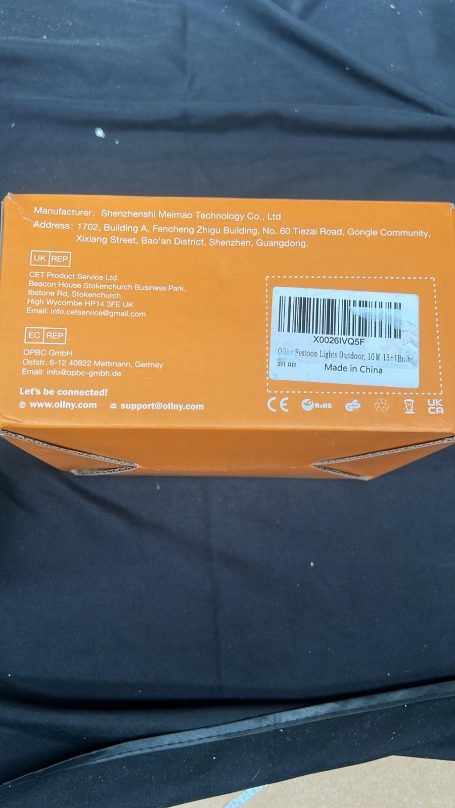 Ollny Festoon Lights Outdoor Garden 10m, String Lights, 15+1 (BOXDAMAGED)