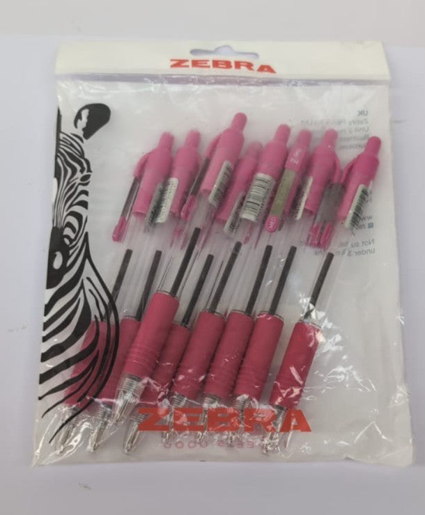 Zebra Pen Z Grip Pink Pens Ballpoint, Smooth & Comfortable Pens 8pcs