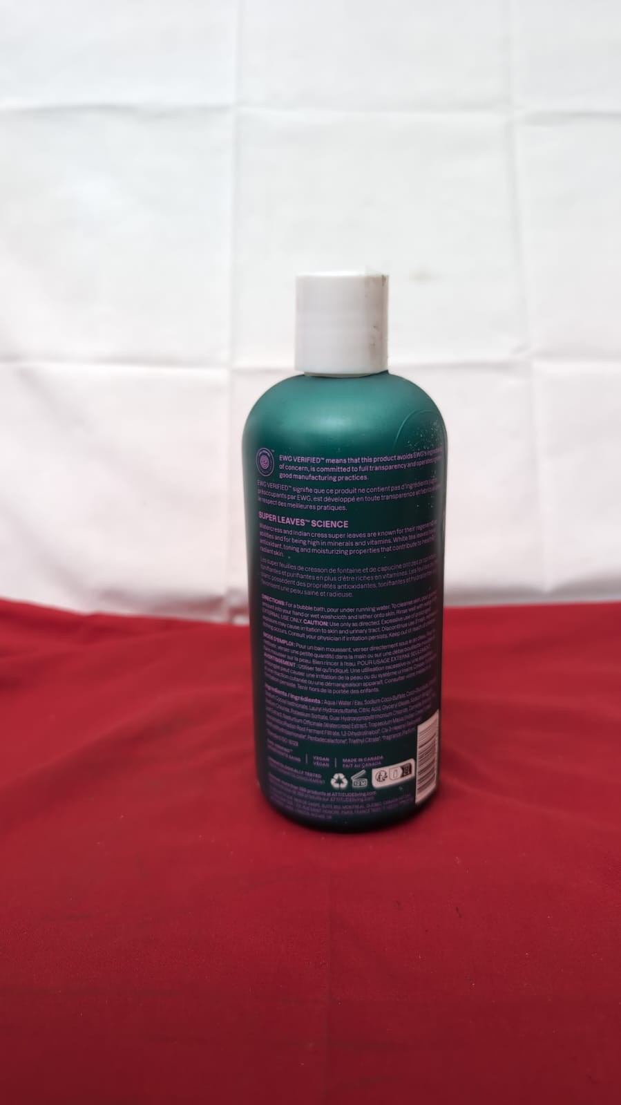 ATTITUDE Bubble Wash Bain Moussant Nettoyant White Tea Leaves 473ml