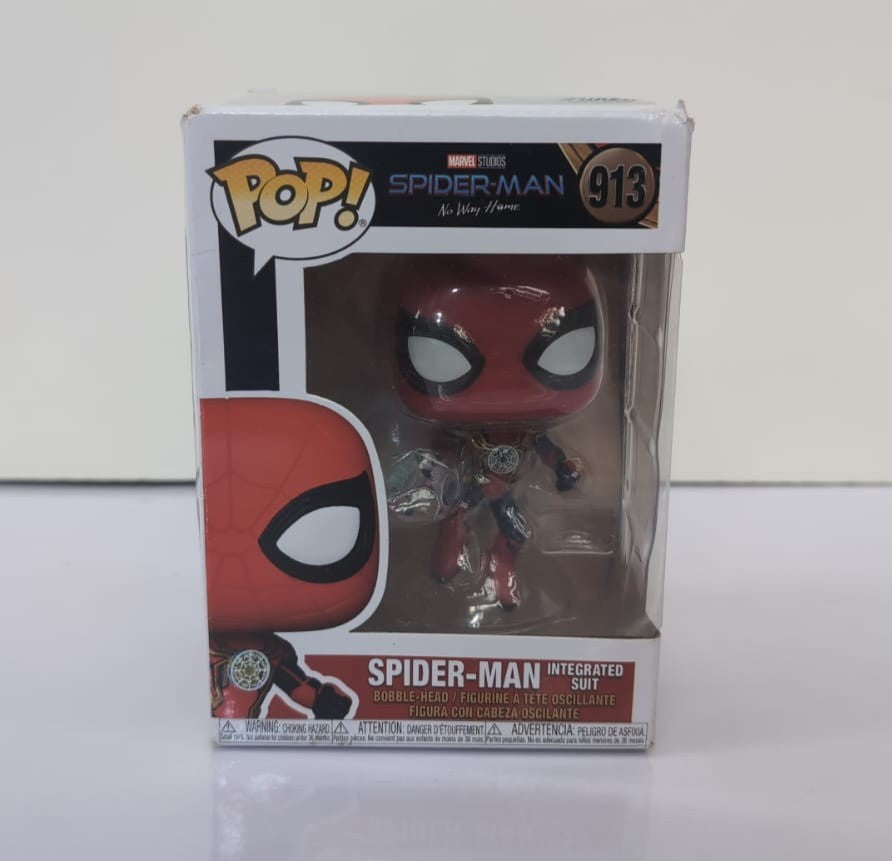 Funko Pop! SpiderMan Integrated Suit) Collectable Vinyl Figure(box  damaged)
