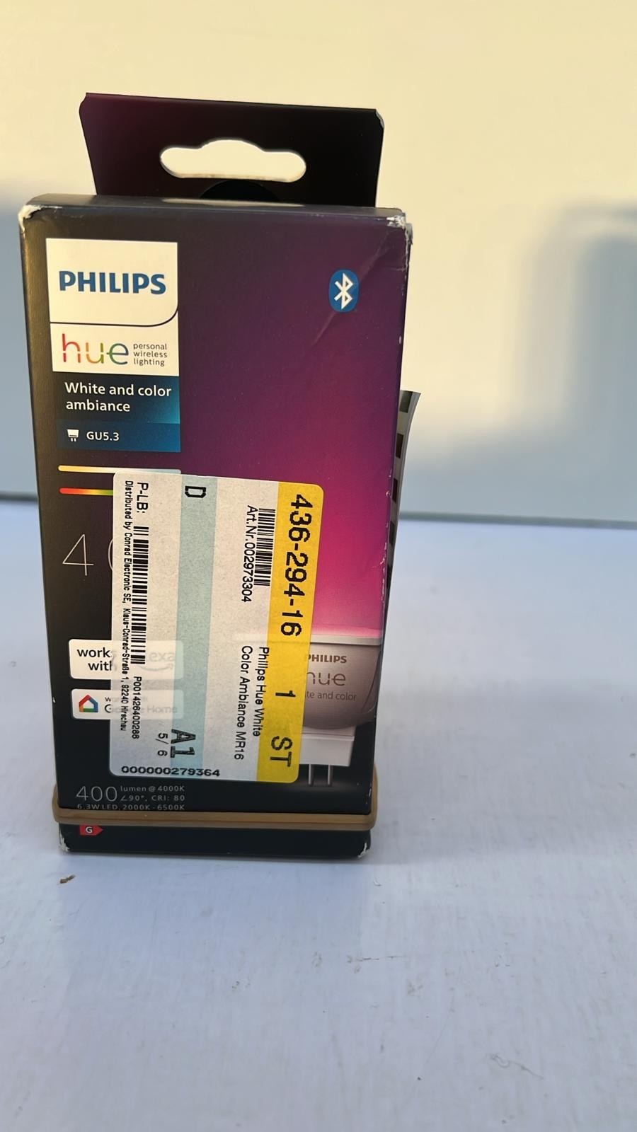 Philips Hue LED Smart Light spot - White and Coloured Light  - MR16 (BOX OPENED)
