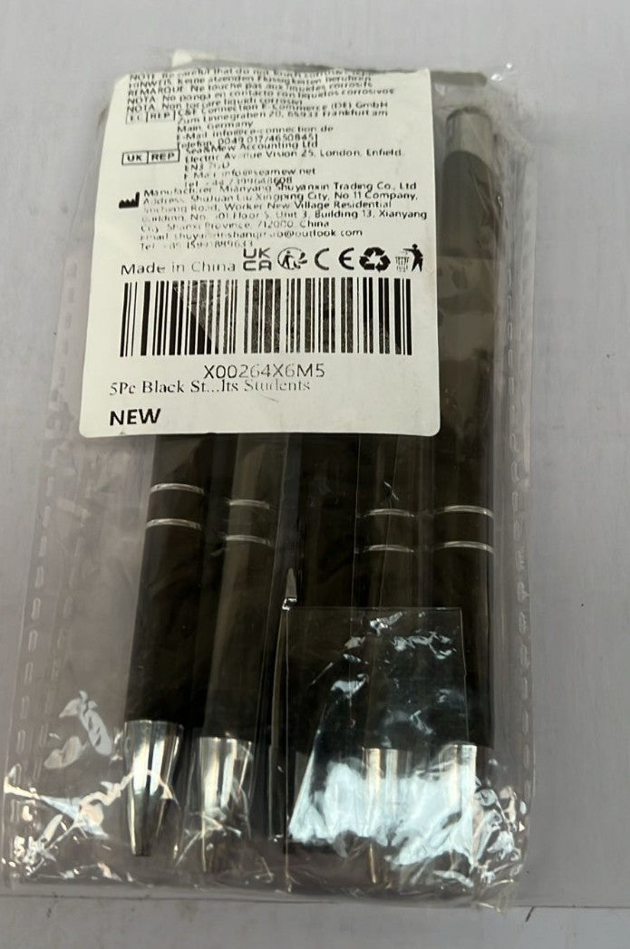 Stylish quality ballpoint Pens, black ink, soft writing experience (all black)