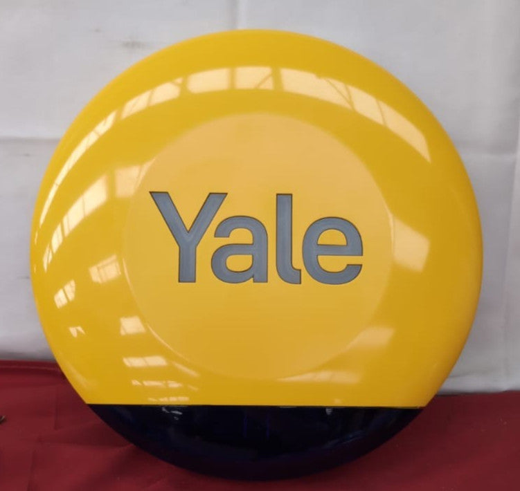 Yale Outdoor Siren Yellow Adjustable (box damaged - fixings inside device)