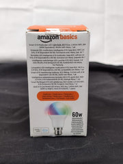 Amazon Basics Smart A60 Multicolor LED Light Bulb, B22,  WiFi, 8W (box damaged)