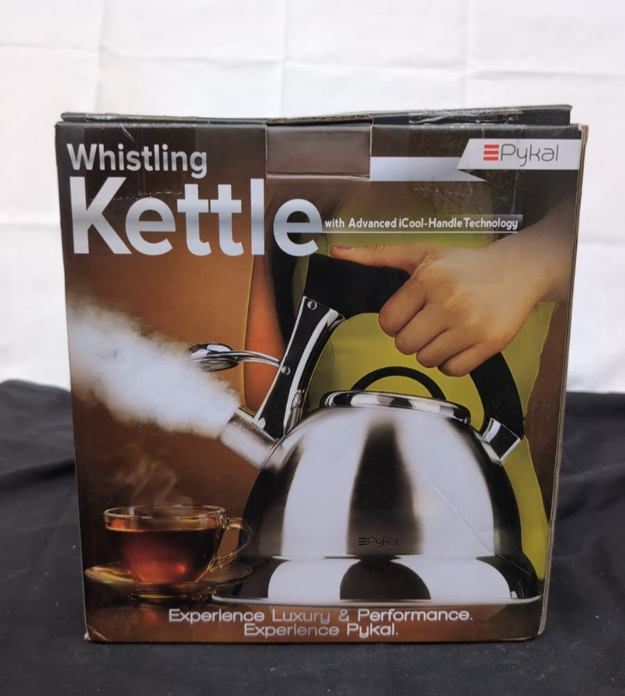Pykal Whistling Tea Kettle for Stove Top  2.8LStainless Steel iCool Handle(USED)