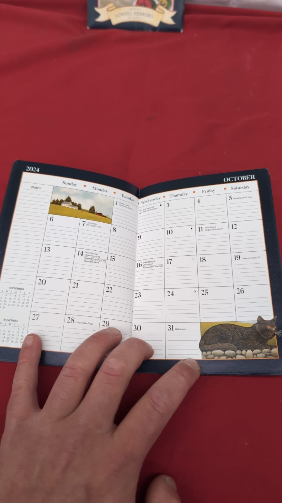 LANG American Cat™ 2024 Pocket Planner (small tear on the protective sleeve)