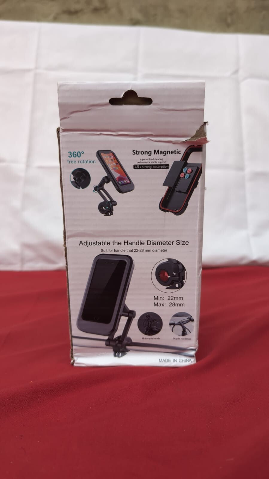 Bike Phone Holder Waterproof - Motorbike Phone 360° Rotation (packaging damaged)