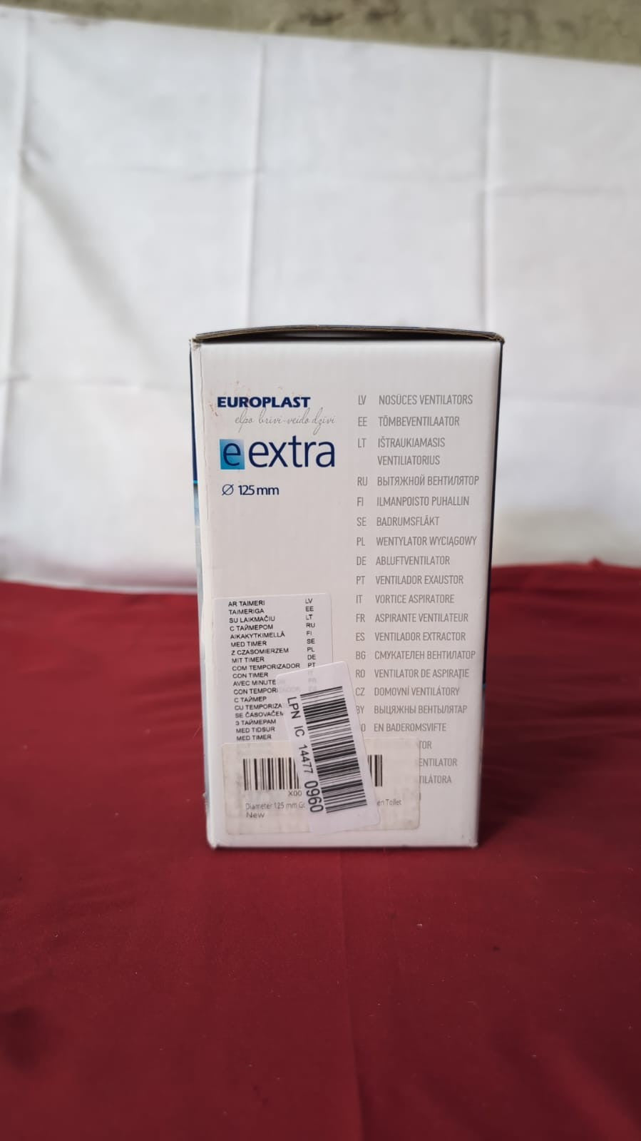 EUROPLAST Extractor Fan - Extractor fan Kitchen, Bathroom,  125mm( box damaged)