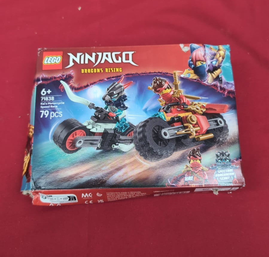 LEGO NINJAGO Kai’s Motorcycle Speed Race Set 2 Ninja Motorbike Toys(box damaged)