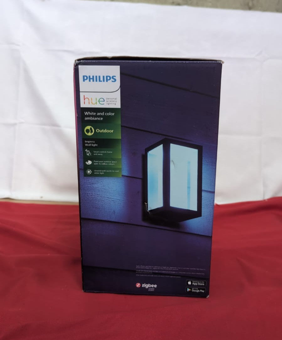 Philips Hue White & Colour Ambiance LED Smart Garden Wall Light(box damaged)