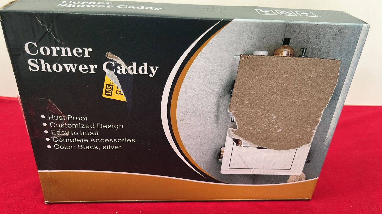Corner Shower Caddy No Drilling, Shower Shelf Coner Adhesive Bathroom 2-Pack