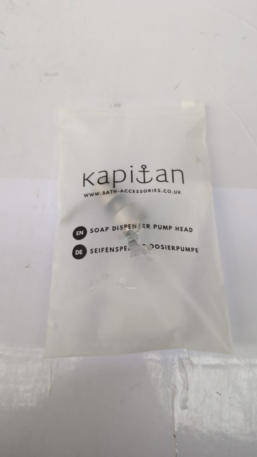 Kapitan Soap Dispenser Pump Head Replacement Spare (PACKAGING DAMAGED)