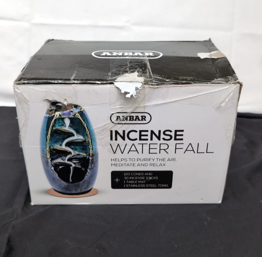 Anbar Backflow Incense Burner w/ 120 Cones(box damaged table mat & tongsmissing)