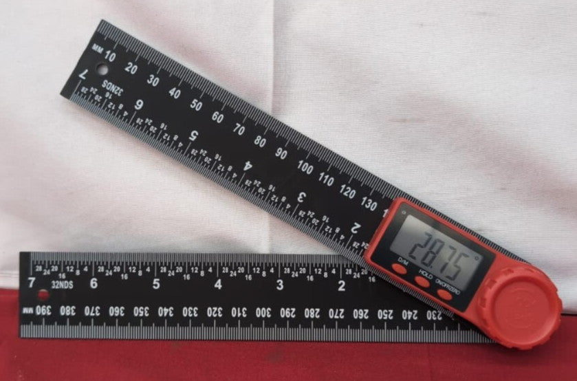 Digital Angle Finder & Ruler 2 in 1 | 360° Locking Knob (slight scuff marks)