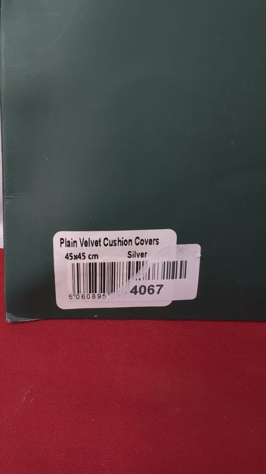 Plain Cushion Covers 45 x 45 cm, Silver Seat Cushion Garden (packaging damaged)