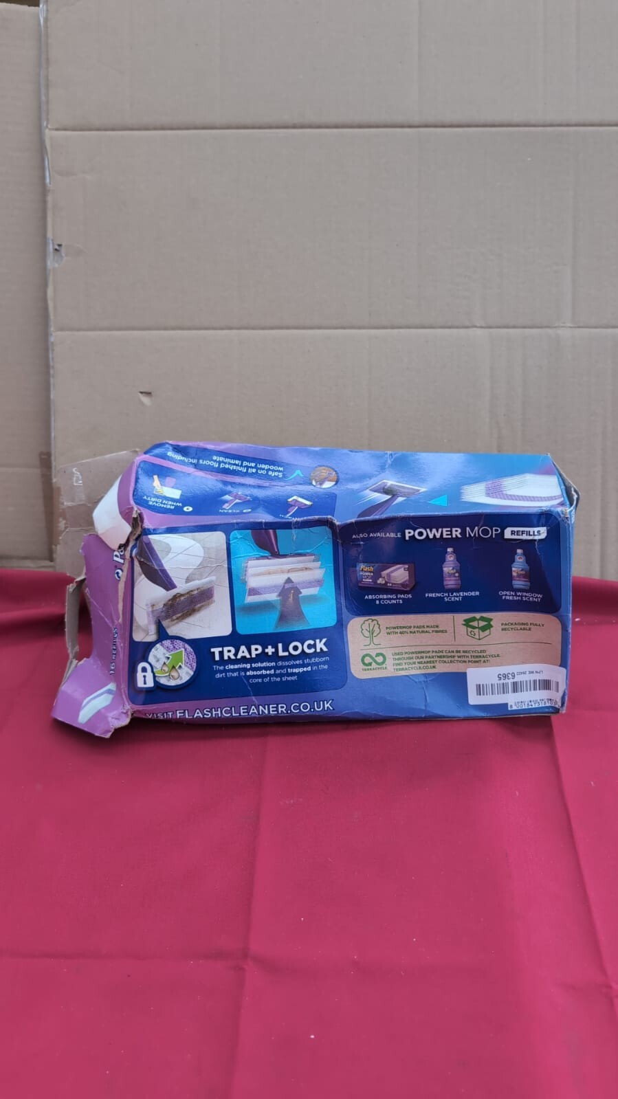 Flash Power Spray Mop Absorbing Pad Refills,( box damaged)