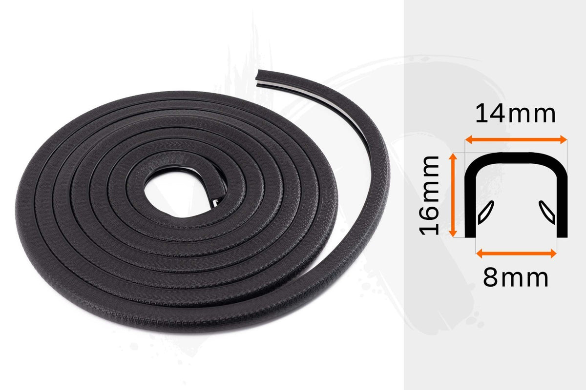 Large VW U Channel 8mm for Campervan Windows