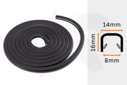 Large VW U Channel 8mm for Campervan Windows