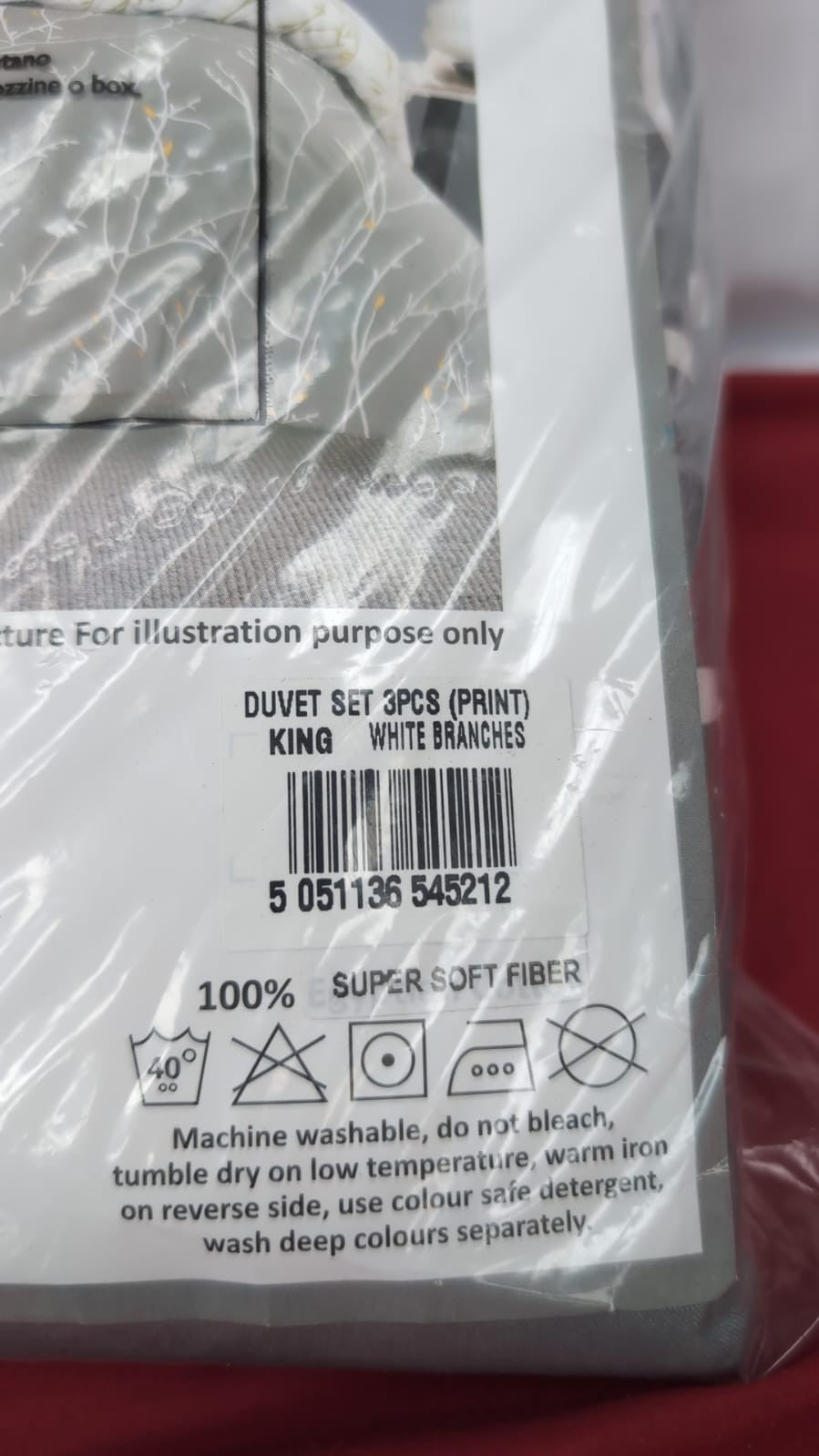 Printed Duvet Cover Set White Floral Bedding Breathable Comforter Quilt