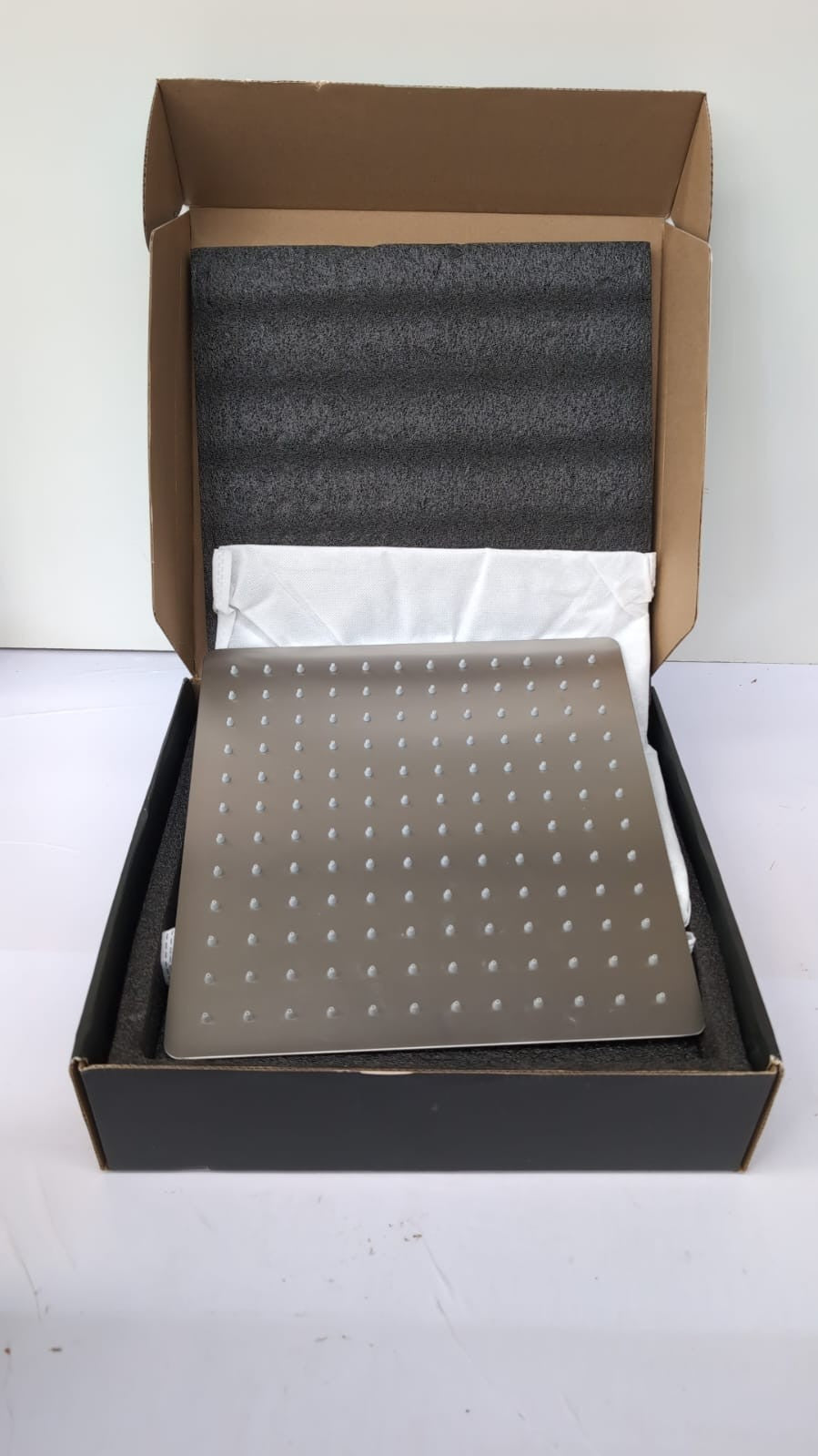 AULEEND Square Rain Shower Head, High Flow Stainless Steel,12"(USED)