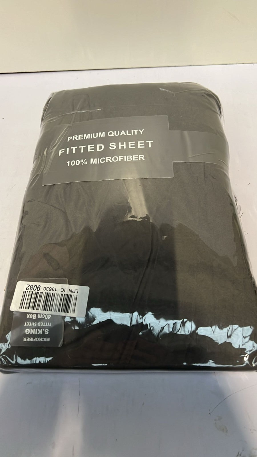 Bedding Fitted Sheet 40 Cm Box,Microfiber Breathable (Black, Super King)