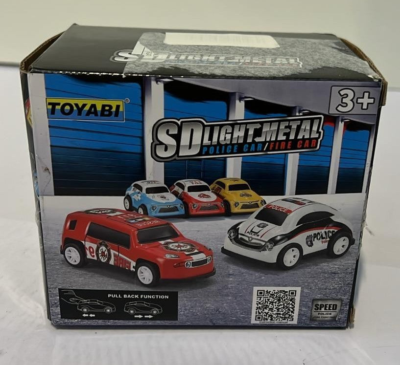 Toy Cars for Kids, Metal Race Car Set with Roadblock