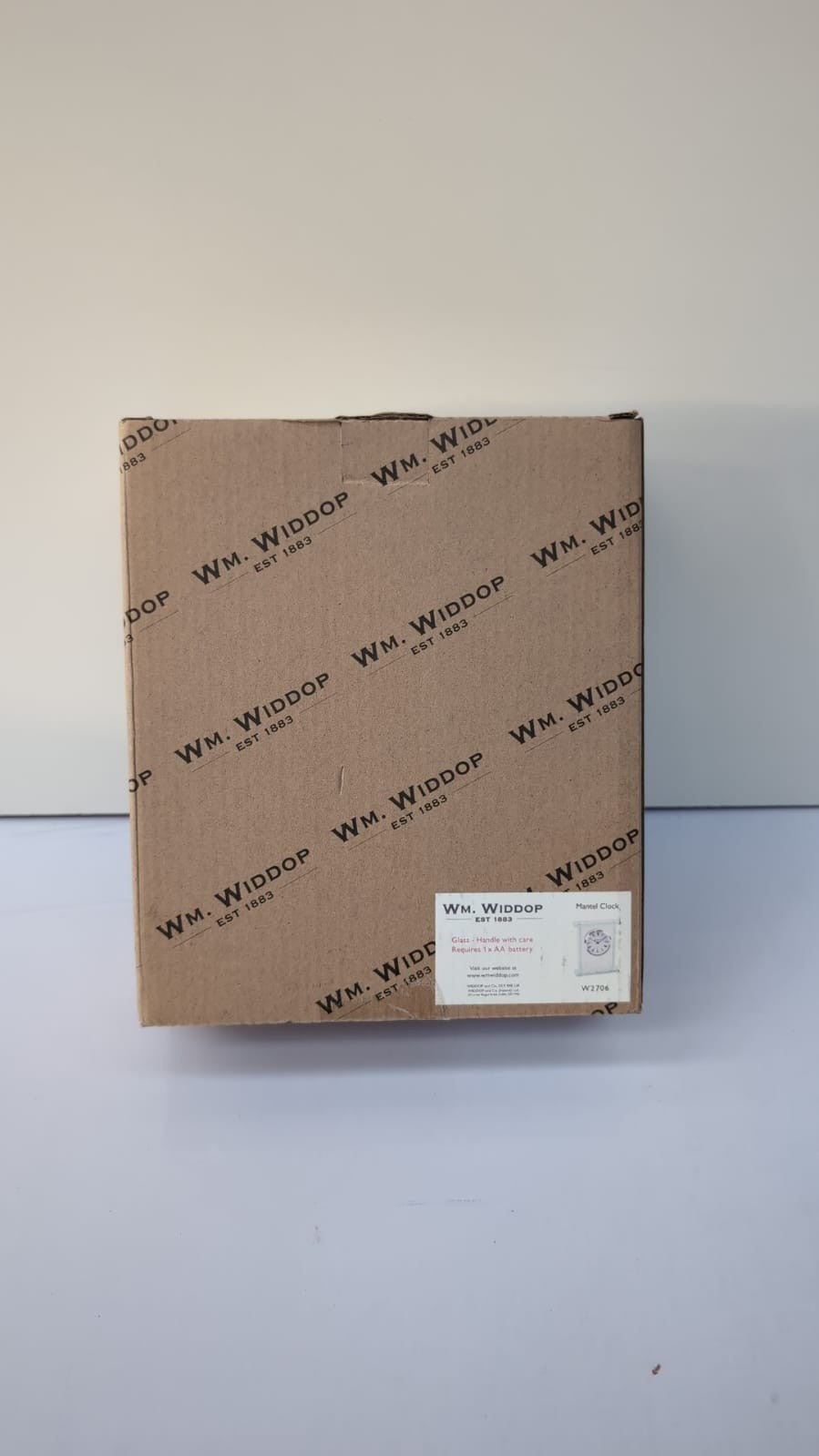 WM.WIDDOP Quartz Glass Silver Bezel Table Clock W2706