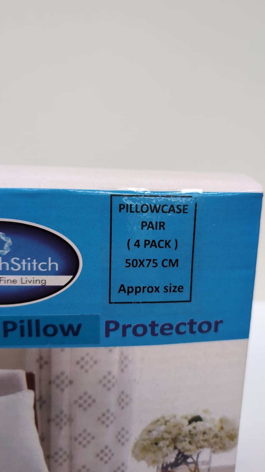 Quilted Pillow Protectors 4 Pack (50 x 75 CM) - Soft Poly Cotton ,White