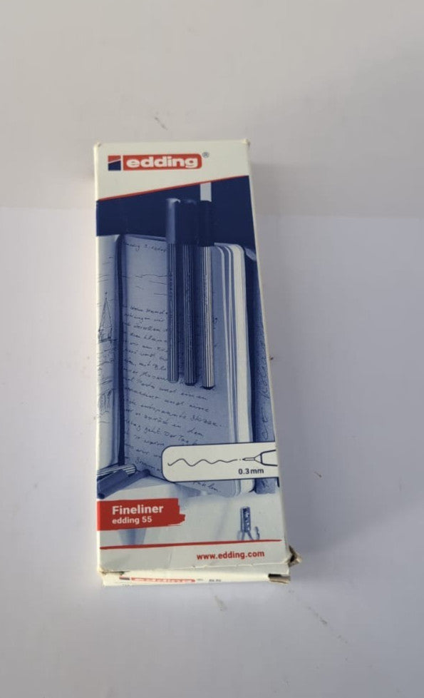 edding 55 - fineliner - black - 0.3 mm   (8 pens  Only)