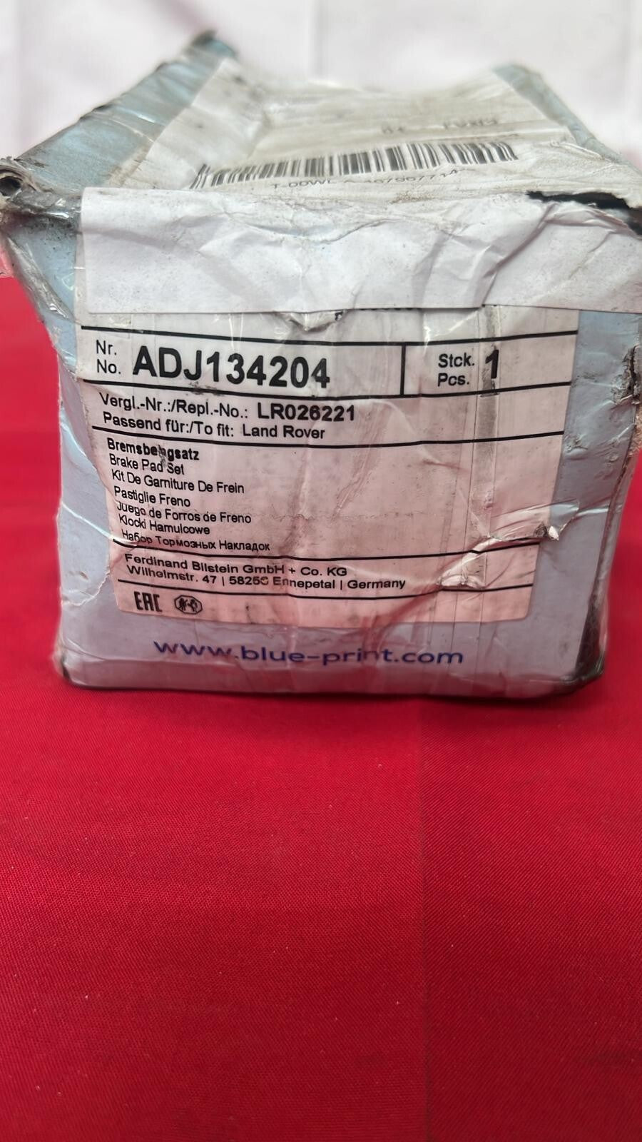 Blue Print ADJ134204 Brake Pad Set, (box damaged)