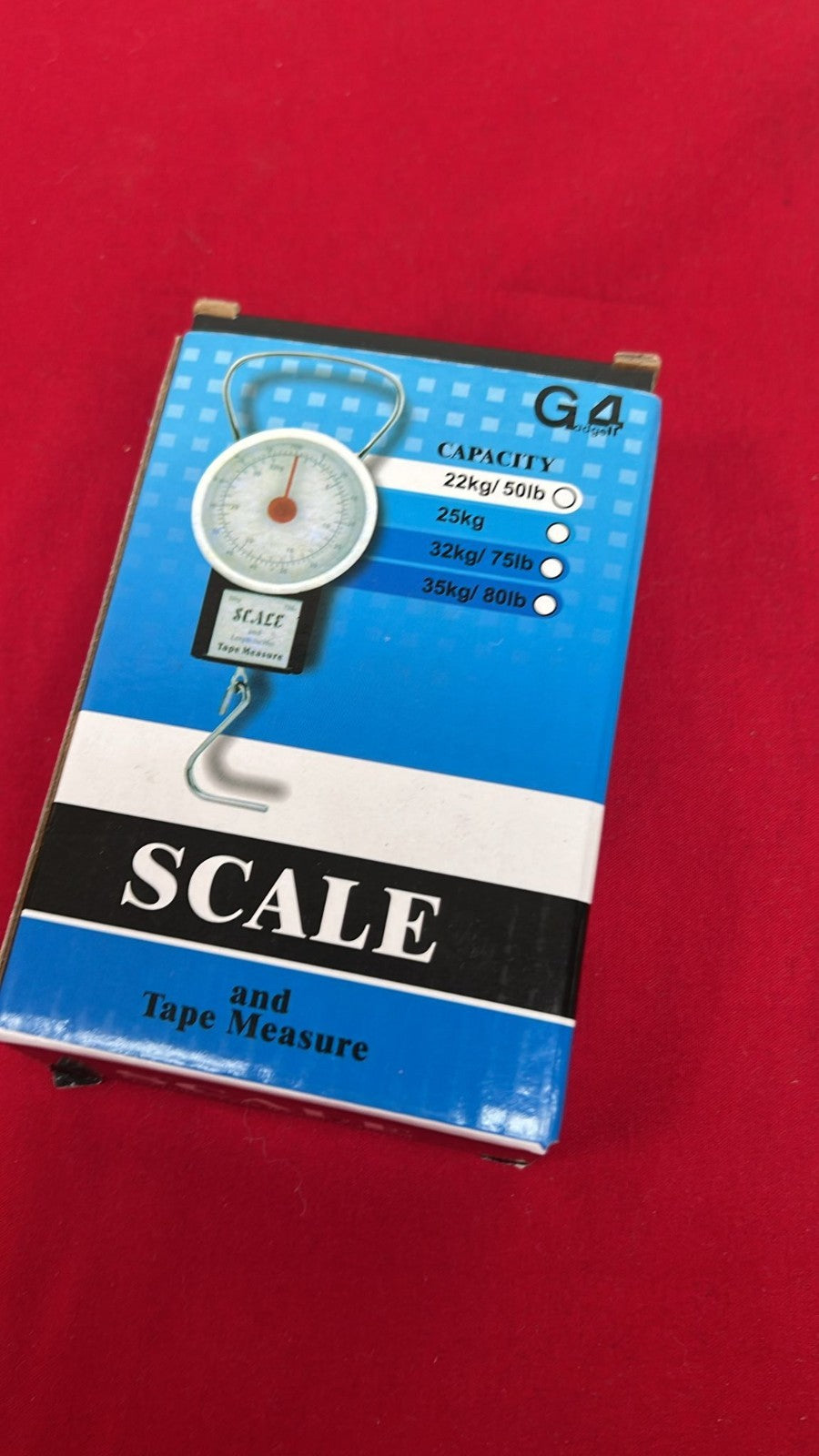G4GADGET, Portable Travel Suitcase Weighing Scale with 32kg Cap & Tape Measure