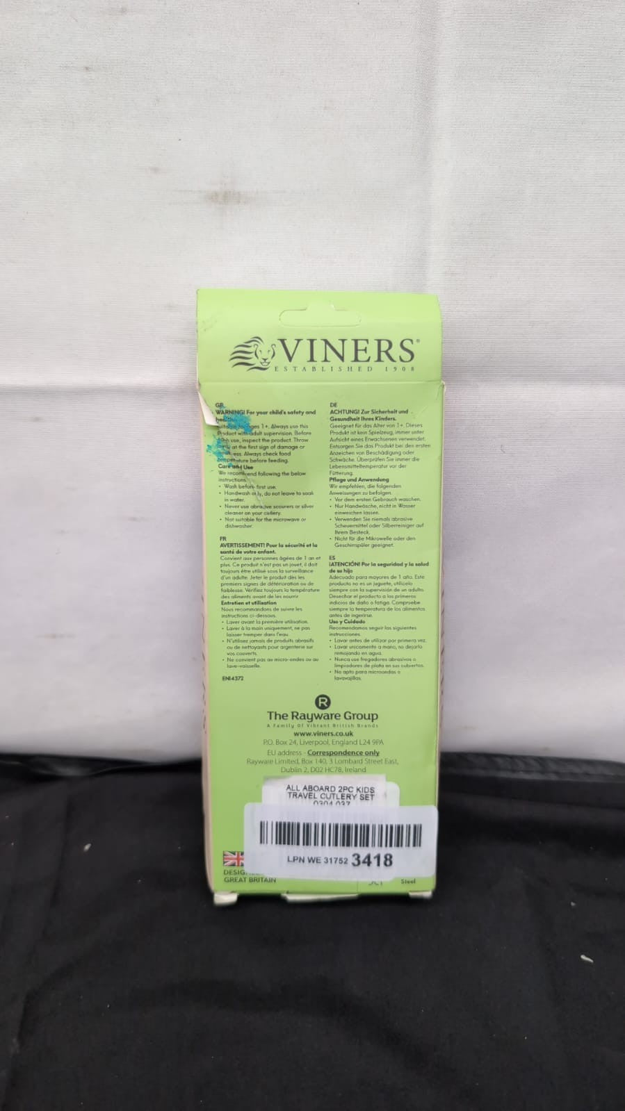 Viners 2 Piece Kids Travel Cutlery Set Stainless (Packaging Damaged)