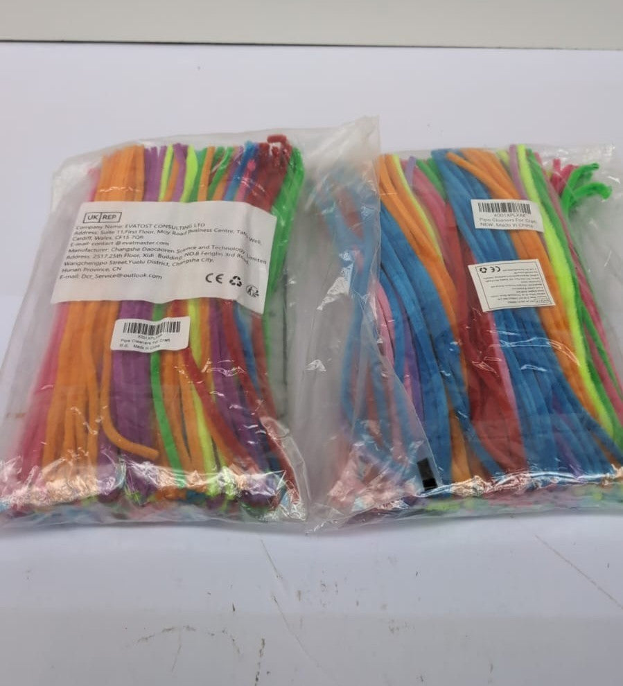 Pipe Cleaners for Craft multiColoured Chenille Stems 2Pack