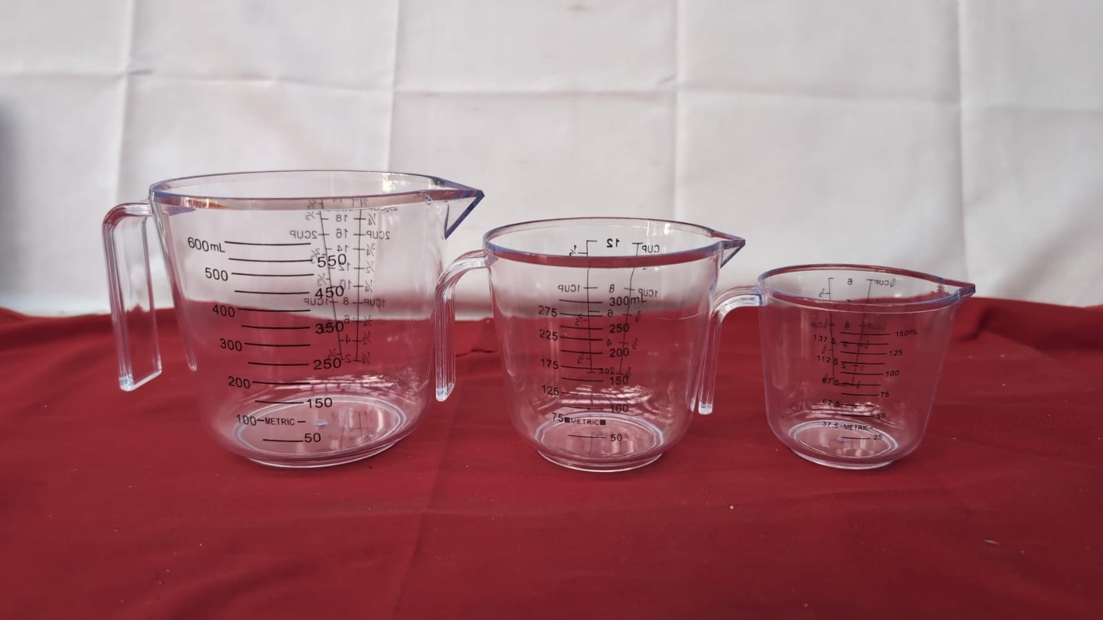 Plastic Measuring Jug, BPA Free Measuring Cups, 150ML, 300ML, 600ML,3PACK