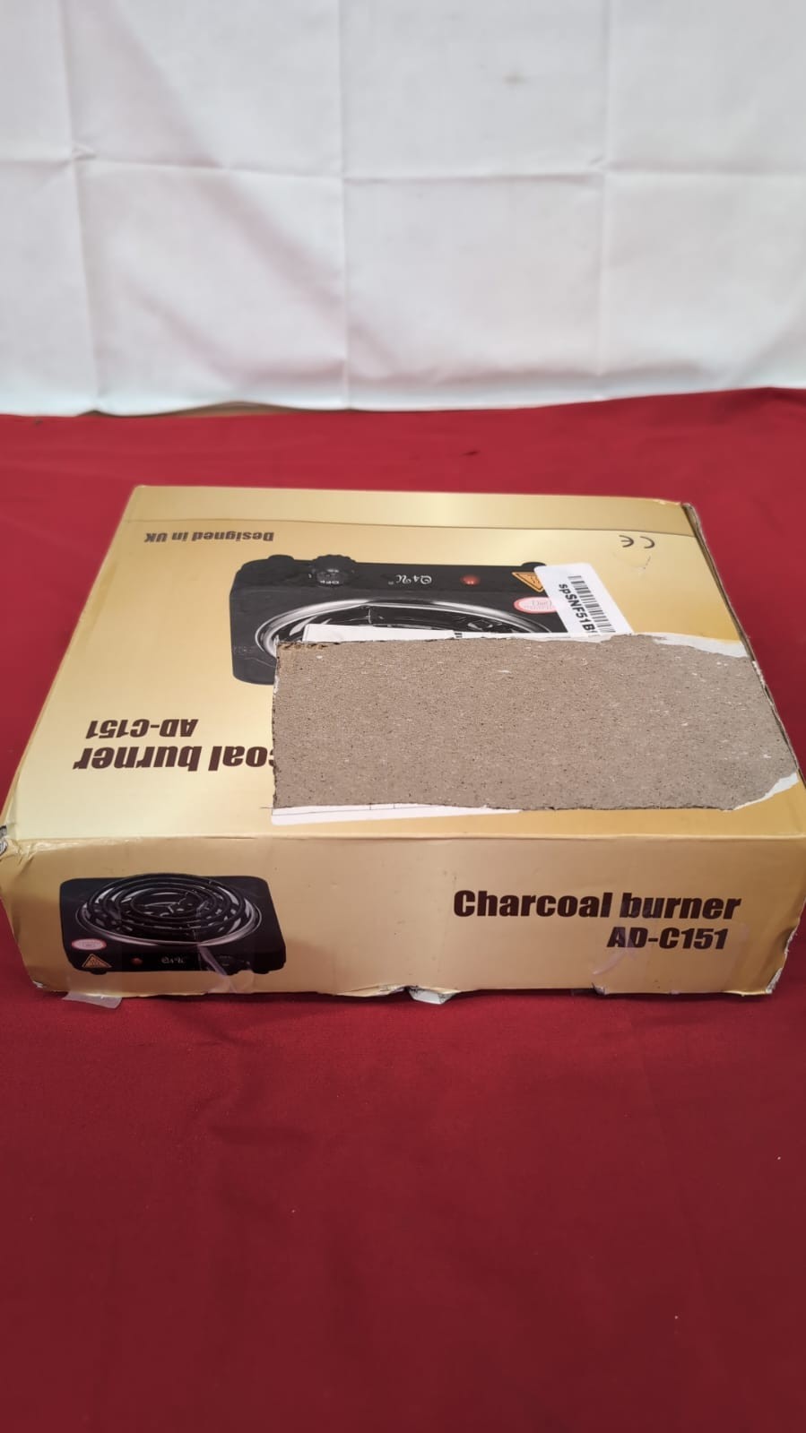 Q4U 1500W Burner Electric Charcoal Starter Coals Coconut Shells, Black(USED)