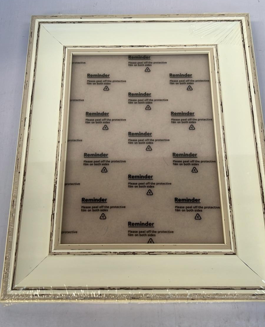 White Distressed with White Mount Shabby Chic Photo Frame | Picture Frame |