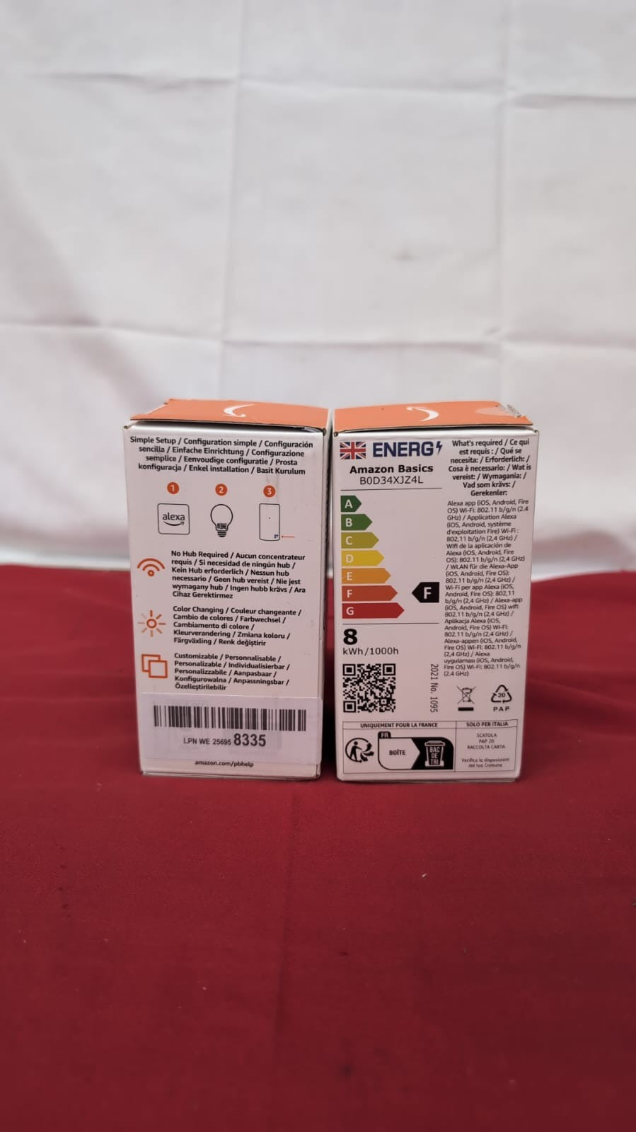 Amazon Basics Smart A60 Multicolor LED Light Bulb, B22 Base, 8W =60W,2PACK