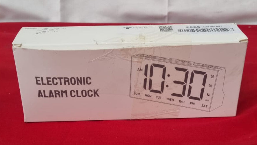 Wireless Sync Time Digital Alarm Clocks for Bedrooms, (box damaged)